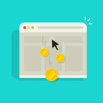 Pay per click PPC vector internet advertising concept, marketing Stock Illustration