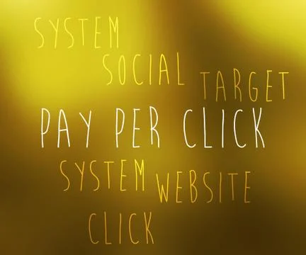 Pay per click tag cloud Stock Illustration