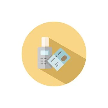Pay with credit card reader machine. Swiping terminal payment. Flat icon in a Illustrazione stock