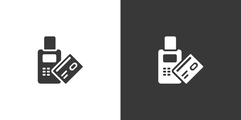 Pay with credit card reader machine. Swiping terminal payment. Isolated icon  Stock Illustration