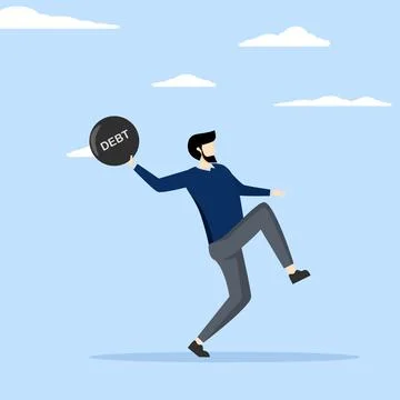 Pay off debt concept, solution to solve problem, loan or mortgage. Illustrazione stock