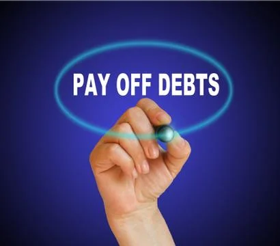 Pay off debts Stock Illustration