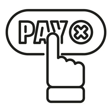 Pay error icon outline vector. Credit card Stock Illustration