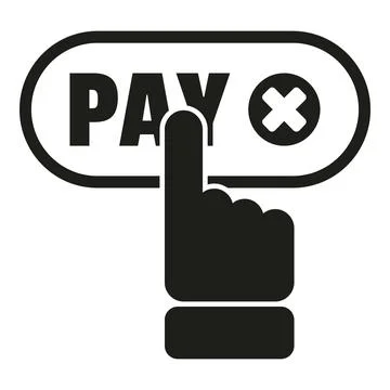Pay error icon simple vector. Credit card Stock Illustration