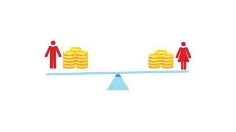 Pay gap gender inequality Stock Footage 115587949
