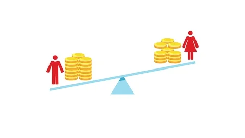 Pay gap gender inequality Stock Footage 115587982
