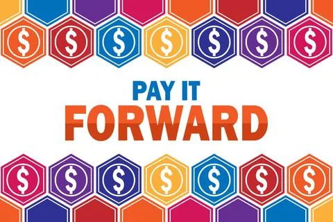 Pay It Forward, background Stock-Illustration