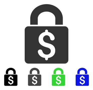 Pay Lock Vector Icon Illustrazione stock