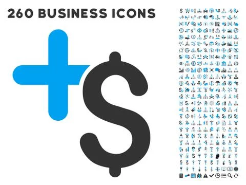 Pay Medicine Icon with Flat Vector Set 库存插图