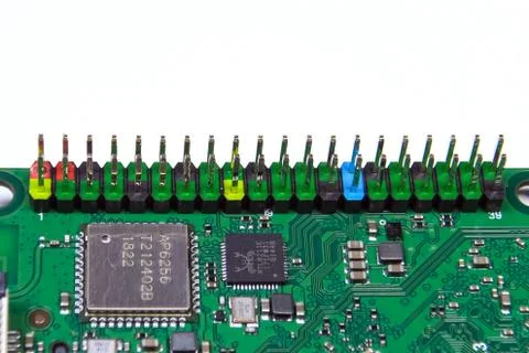 Pay mini computer with a processor and interface connectors. Min Foto stock