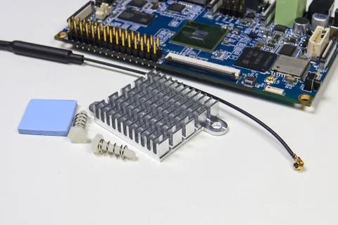 Pay mini computer with a processor and interface connectors. Min 写真素材