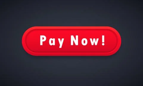 Pay now button. E-commerce concept. Payment online. Vector on isolated backgr Stock Illustration
