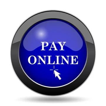 Pay online icon. Internet button on white background.. Stock Illustration
