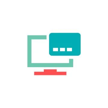 Pay online vector icon design template Stock Illustration