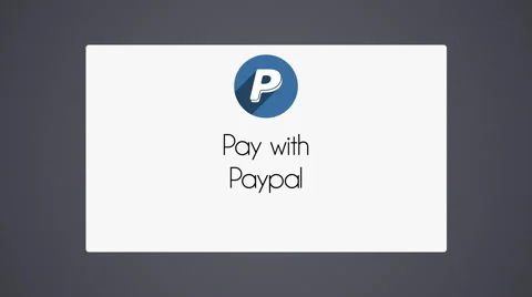 Pay with Paypal icon Stock Footage 40883303