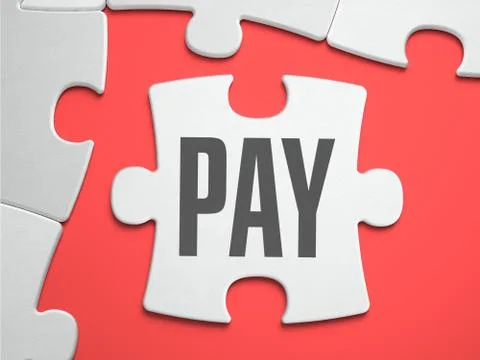 Pay - Puzzle on the Place of Missing Pieces Ilustração Stock