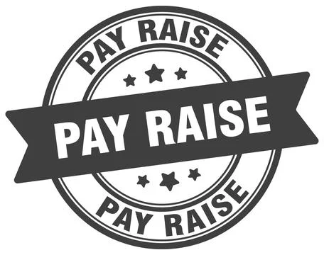 Pay raise stamp. pay raise label on transparent background. round sign Ilustración de archivo