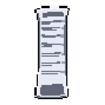 Pay receipt pixel art vector illustration Stock Illustration