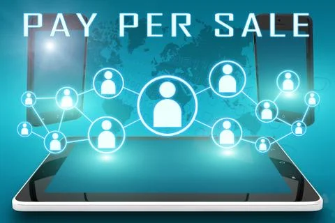 Pay per sale Illustrazione stock