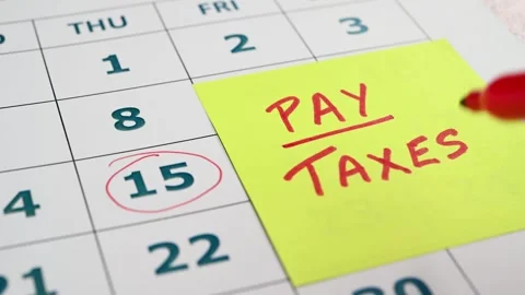 Pay Taxes Stockbeeldmateriaal 304536947