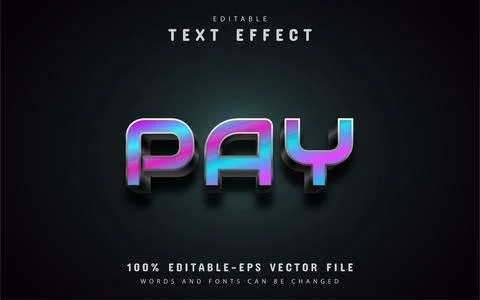 Pay text effects Stock Illustration