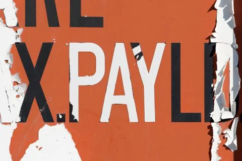 PAY text Foto stock