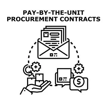Pay by the unit procurement contracts concept Stock Illustration