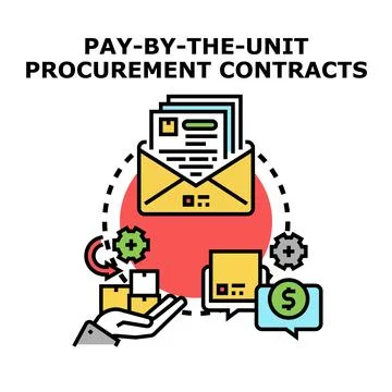 Pay by the unit procurement contracts concept Stock Illustration