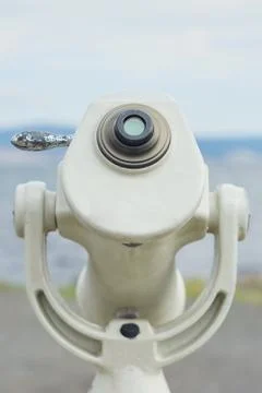 Pay white telescope Stock Photos