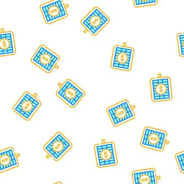 Payback and price solar panel vector seamless pattern Stock Illustration