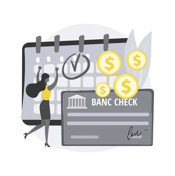 Paycheck abstract concept vector illustration. Stock Illustration