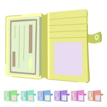 Paycheck checkbook vector cartoon graphic Stock Illustration