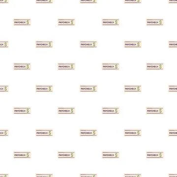 Paycheck dollar sign seamless pattern financial background Stock Illustration