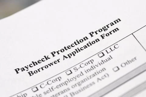 Paycheck Protection Program Borrower Application Form Stock-Fotos