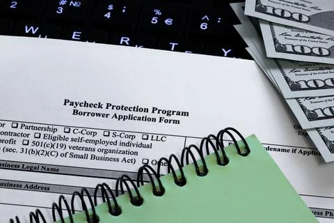 Paycheck Protection Program Borrower Application Form Foto stock