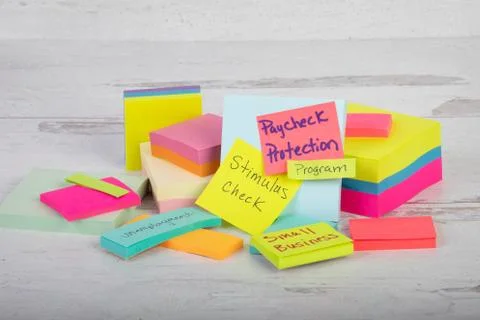 Paycheck protection program stimulus small buisness government relief Stock Photos
