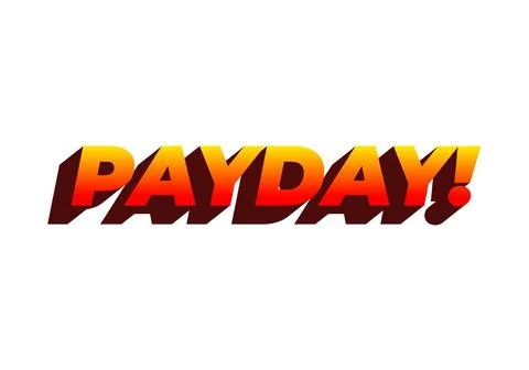 Payday. 3D text effect for digital or print ads Stock Illustration