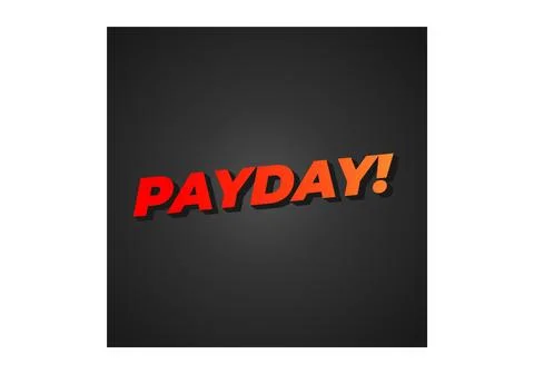 Payday. 3D text effect for digital or print ads Stock Illustration