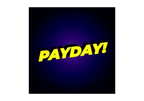 Payday. 3D text effect for digital or print ads Stock Illustration