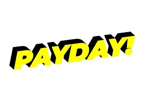 Payday. 3D text effect for digital or print ads Stock Illustration