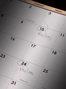 Payday Calendar Stock Photos