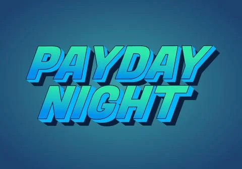 Payday night. Text effect for print or digital ads 스톡 일러스트