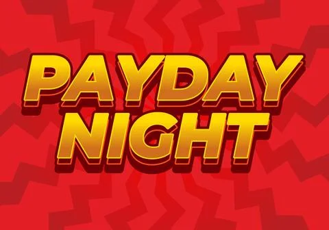 Payday night. Text effect for print or digital ads 스톡 일러스트