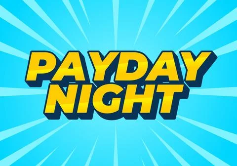Payday night. Text effect for print or digital ads 스톡 일러스트