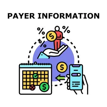 Payer information concept for financial transactions Stock Illustration