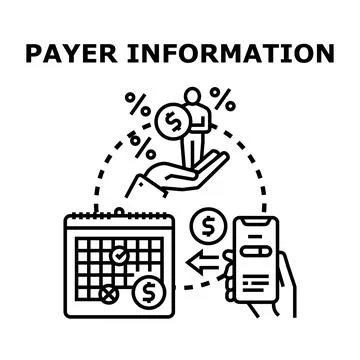 Payer information concept for financial transactions Stock Illustration