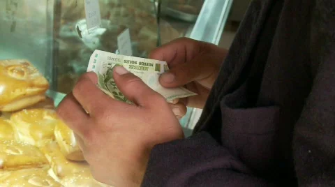 Paying With Bank Note Stock Footage 673568