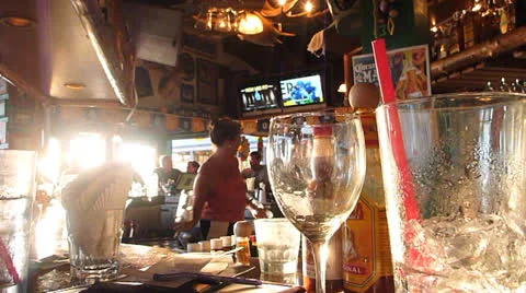 Paying at the Bar Stock Footage 23739145