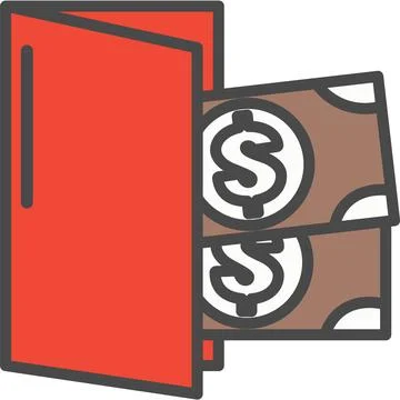 Paying bill at restaurant vector icon Stock Illustration