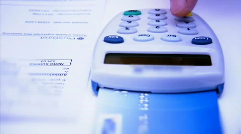 Paying Bills 1 Stock Footage